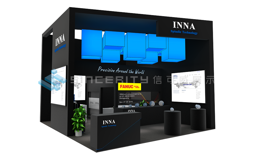 英納國際貿(mào)易(大連)有限公司展臺設(shè)計效果圖 英納國際貿(mào)易(大連)有限公司展臺設(shè)計效果圖