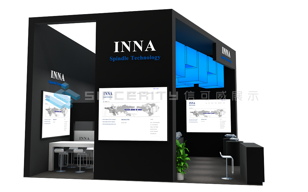 英納國際貿(mào)易(大連)有限公司展臺設(shè)計效果圖 英納國際貿(mào)易(大連)有限公司展臺設(shè)計效果圖