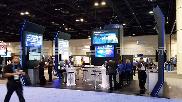 信可威國外展臺設計搭建現場圖 信可威國外展臺設計搭建現場圖